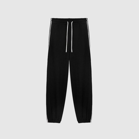 B.Sure Black High Waist Casual Pants With Cuffs - Picture 1 of 4